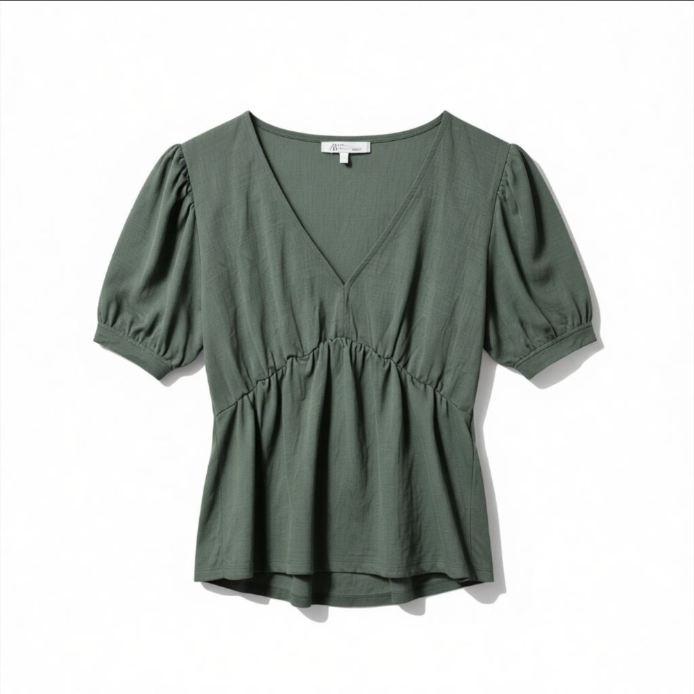 Glo Fashion Linen Style Blouse Top Shirt. Perfect!